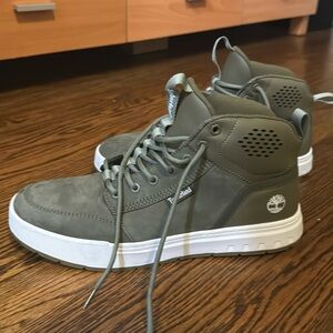 Timberland Maple Grove Mid Lace Sneaker Dark Green Nubuck